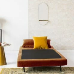 Fauteuil Convertible En Velours Rouille -HOME24 Soldes 4550dc25c7ec492bbde705656903375b