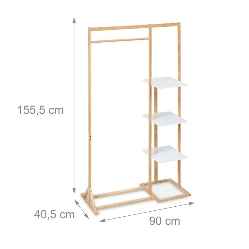 Penderie En Bambou Avec étagères 12 Penderie En Bambou Avec étagères – Image 10