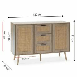 Buffet Dalia 3 Tiroirs Et 2 Portes Chêne -HOME24 Soldes 46e466b5f73e416e8daaa301a9a24efd
