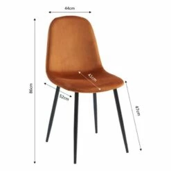 Lot De 4 Chaises En Velours Rouille -HOME24 Soldes 48ea551fc91a462baf065ae7f3881ece