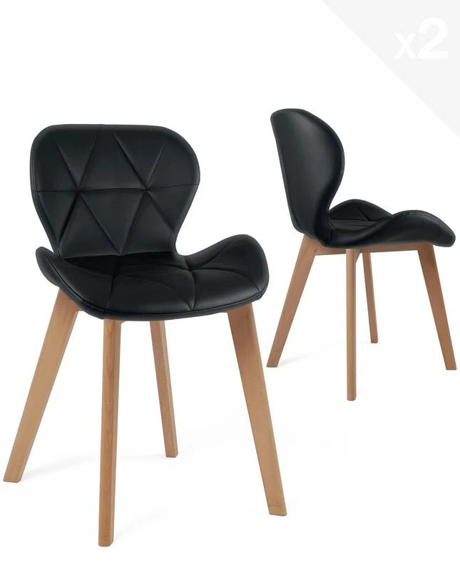 Chaises Scandinaves FATI (lot De 2) 3 Chaises Scandinaves FATI (lot De 2)