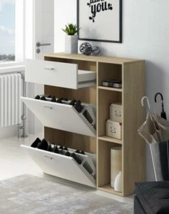 Meuble Chaussures Chêne/Gris Anthracite 33 Meuble Chaussures Chêne/Gris Anthracite -HOME24 Soldes 4e2c5e4470d14b1aa7295121e50c1d29