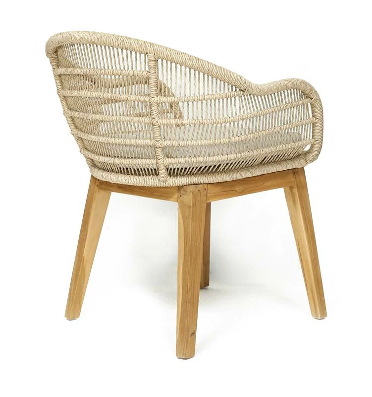 Maelie - Chaise En Teck Massif Et Corde 5 Maelie - Chaise En Teck Massif Et Corde – Image 3