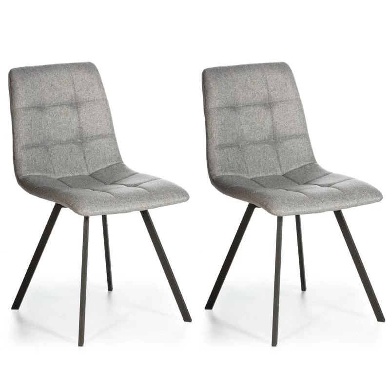 Set De 2 Chaises Mila Tapissées Vert 6 Set De 2 Chaises Mila Tapissées Vert – Image 4