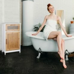 Armoire Basse Salle De Bain Blanc Bois -HOME24 Soldes 50387e89d6ea4e5dad5e1145ee92ee3a