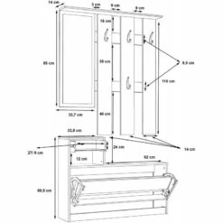 Meuble D'entrée Bois Et Blanc - MARCEL -HOME24 Soldes 5770c5b4d92547778d37303c3e39a1f9