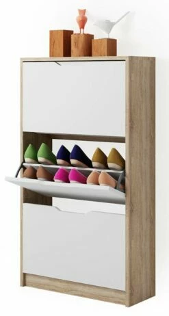 Meuble à Chaussures Luca Sonoma/blanc