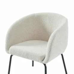 Fauteuil BELEM En Tissu Bouclette Blanc -HOME24 Soldes 5af908db6e884807a9572454e9afd8c4