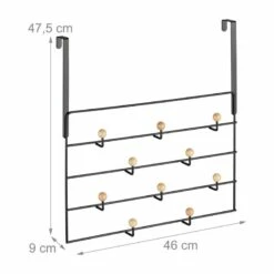 Porte-manteau Porte 10 Crochets Noir -HOME24 Soldes 5b3cdb23e2d34583883be94d83878c2b