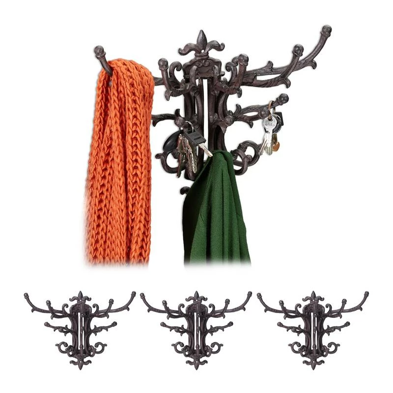 Garderobe Murale Vintage Lot De 4 Blanc 13 Garderobe Murale Vintage Lot De 4 Blanc – Image 11