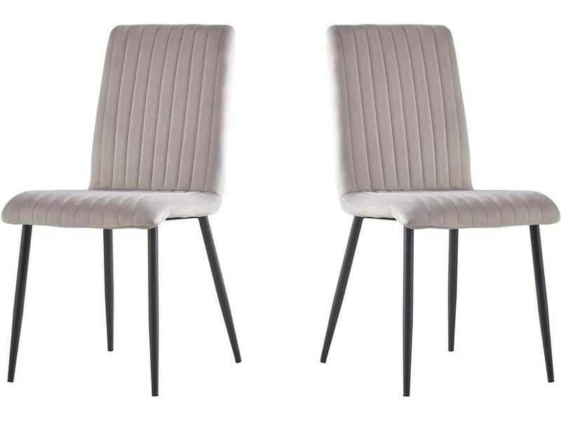 Lot De 2 Chaises En Velours Henley - G 3 Lot De 2 Chaises En Velours Henley - G