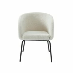 Fauteuil BELEM En Tissu Bouclette Blanc -HOME24 Soldes 5eed97a7130945188d353771ac8ded6a