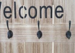 Vestaire Murale HWC-C89 Welcome Shabby -HOME24 Soldes 62165548c062410ebf7baeacbfcf56a8