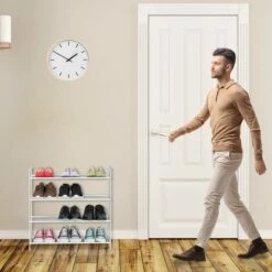 Étagère à Chaussures En Métal 4 Niveaux -HOME24 Soldes 63172362c413488bb4d3b1f507b9f3d4