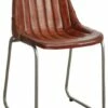 Chaise En Cuir De Buffle Et Métal