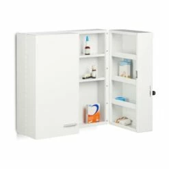 Armoire à Pharmacie XXL En Métal Acier
