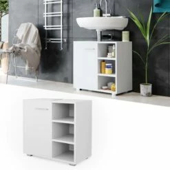 Meuble Sous-lavabo Perry Blanc -HOME24 Soldes 68e23dd42c0443b6a6fc80b7a158016b