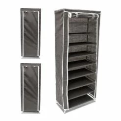 3xArmoire à Chaussures En Tissu Pliante