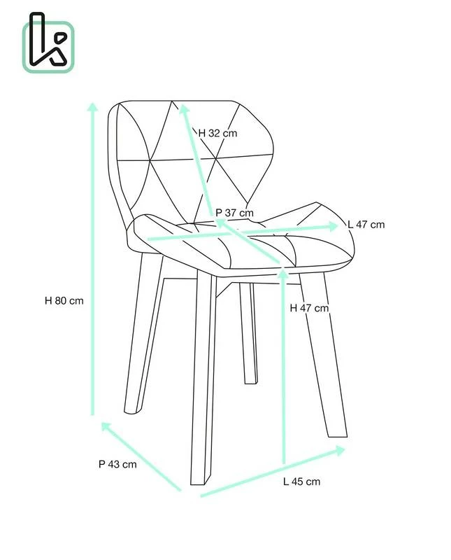 Chaises Scandinaves FATI (lot De 2) 7 Chaises Scandinaves FATI (lot De 2) – Image 5