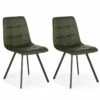 Set De 2 Chaises Mila Tapissées Vert 2 Set De 2 Chaises Mila Tapissées Vert -HOME24 Soldes 6d7b2681a97a47d6a800c1f507fab369