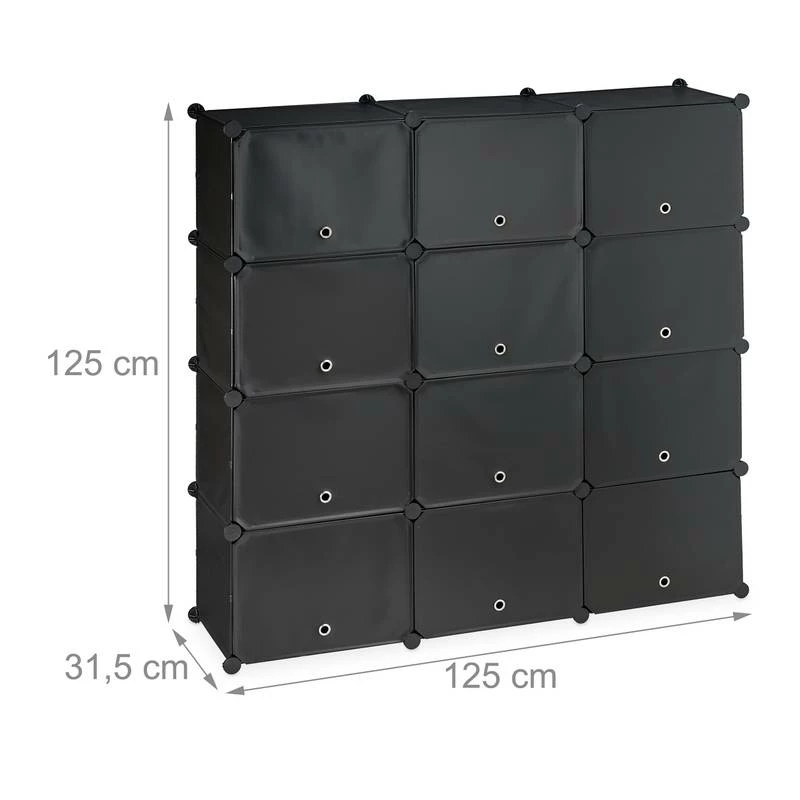 Étagère à Chaussures Noire 12 Étagère à Chaussures Noire – Image 10