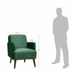 Fauteuil Rétro Velours Vert Forêt -HOME24 Soldes 6f8d114188cf46689636f8be376fff52