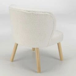 Fauteuil En Tissu Bouclette Blanc -HOME24 Soldes 70fe13bf973843f7966c4b42c4af7366