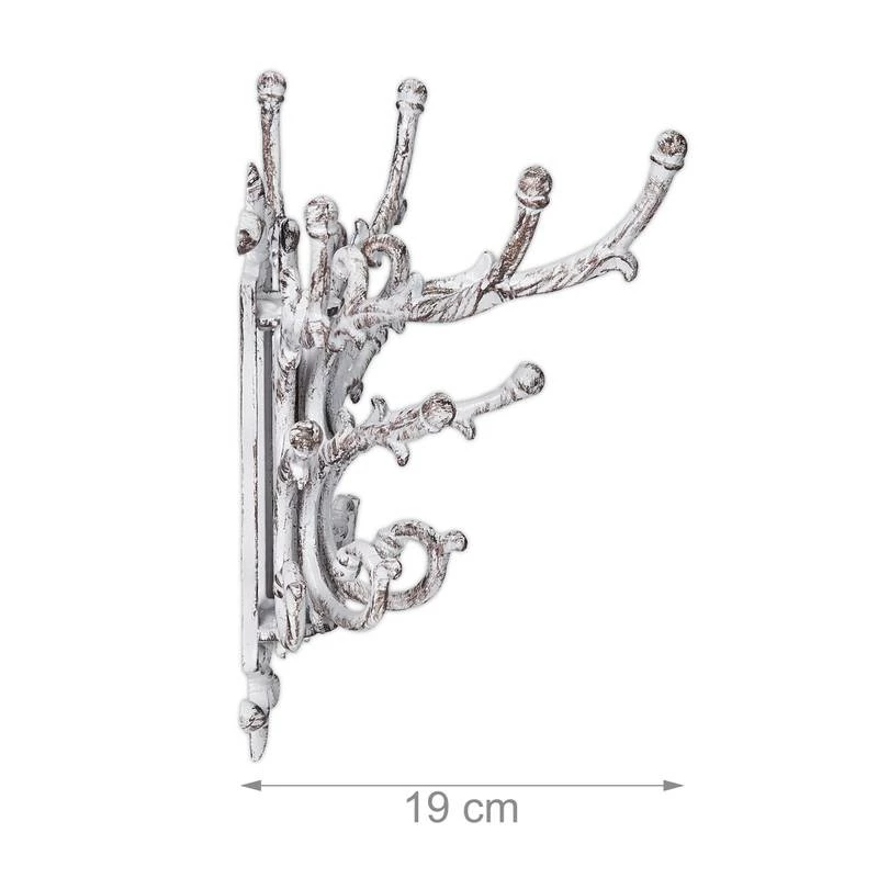 Garderobe Murale Vintage Lot De 4 Blanc 12 Garderobe Murale Vintage Lot De 4 Blanc – Image 10