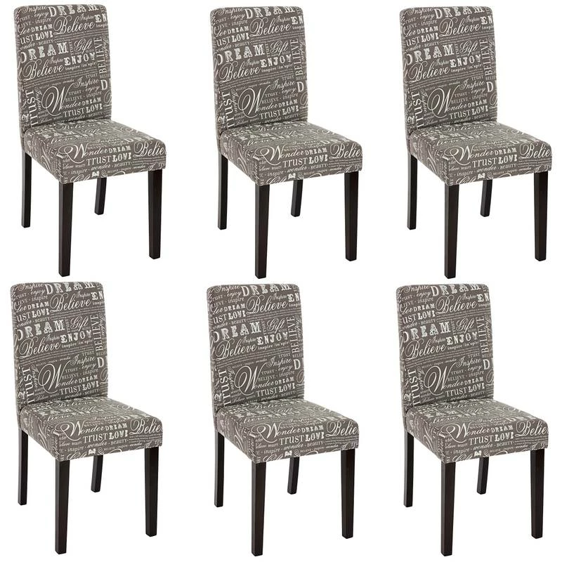 Chaise Littau Jacquard Lot De 6 11 Chaise Littau Jacquard Lot De 6 – Image 9