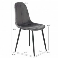 Lot De 4 Chaises En Velours - BIBA 31 Lot De 4 Chaises En Velours - BIBA -HOME24 Soldes 783b7da76d98468bbf34bd7acd81c166