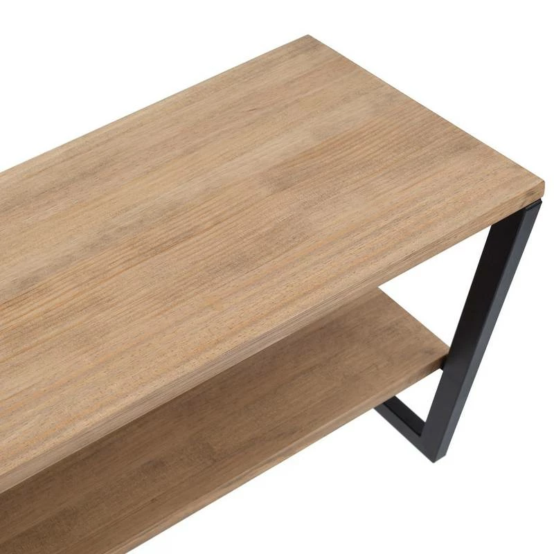 Étagère Polyg. Portemanteau 140cm Noir 6 Étagère Polyg. Portemanteau 140cm Noir – Image 4