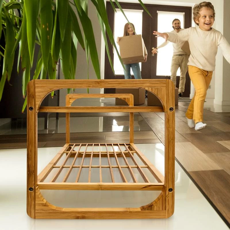 Étagère à Chaussures Bambou Rangement 6 Étagère à Chaussures Bambou Rangement – Image 4