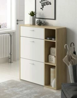 Meuble Chaussures Chêne/Gris Anthracite 32 Meuble Chaussures Chêne/Gris Anthracite -HOME24 Soldes 7c838dbe02b748929e2e15f086878f8a 1