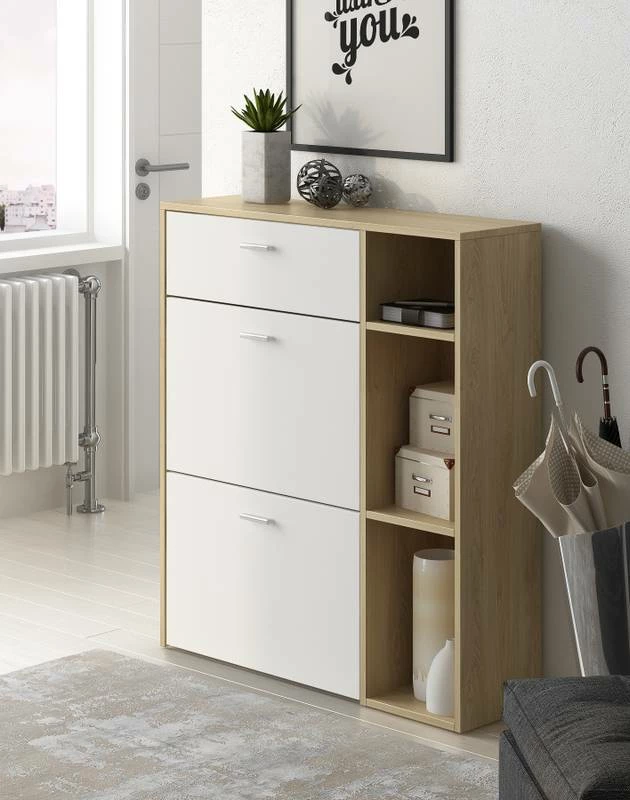 Meuble Chaussures Chêne/Gris Anthracite 13 Meuble Chaussures Chêne/Gris Anthracite – Image 11