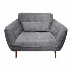 Fauteuil Capitonné Tissu Gris Chiné GALY -HOME24 Soldes 7d84abf5039c47bea811081604ea9c0d