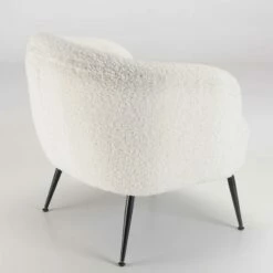 Fauteuil Cosy Tissu Bouclette Blanc -HOME24 Soldes 7dabe4a65b194a6a9f1da2d34fc0e59e
