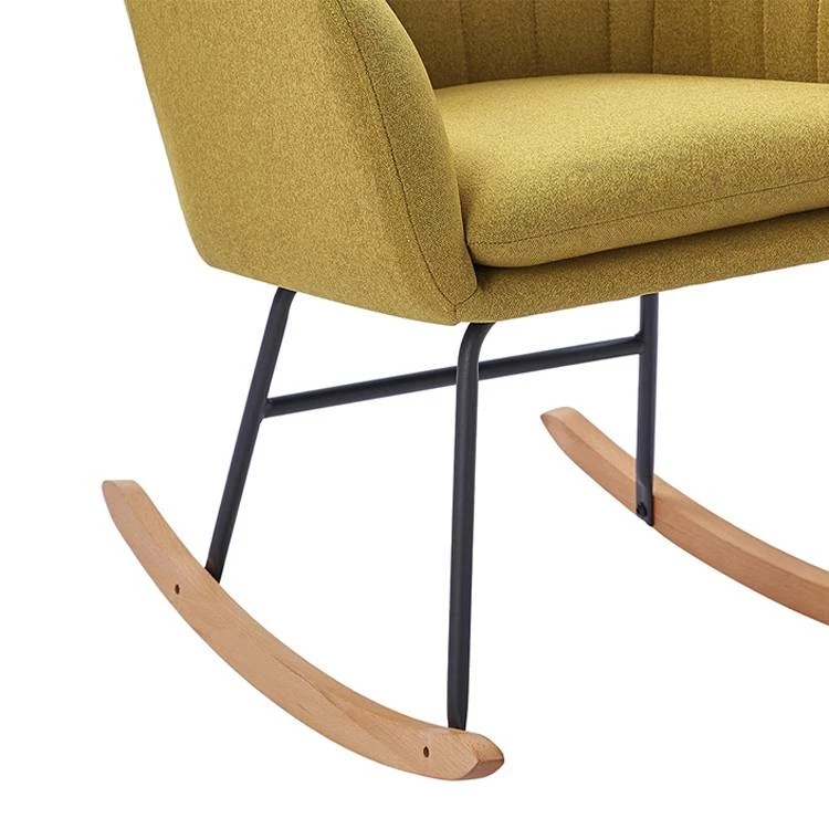 Fauteuil ELSA Tissu Gris Rocking Chair 19 Fauteuil ELSA Tissu Gris Rocking Chair – Image 17