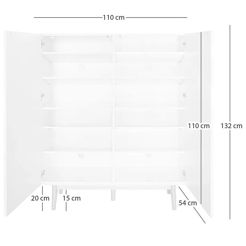 Meuble à Chaussures LINDHOLM - 2 Portes 15 Meuble à Chaussures LINDHOLM - 2 Portes – Image 13