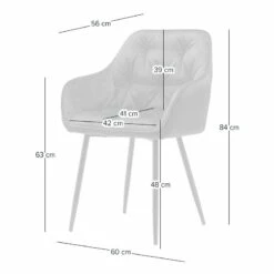Chaise à Accoudoirs Tilly -HOME24 Soldes 8000025134 230414 500 SKETCH DETAILS P000000008000025134 sketch