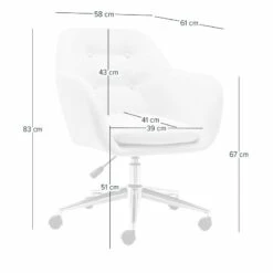Chaise De Bureau Warschau 39 Chaise De Bureau Warschau -HOME24 Soldes 8000046009 230414 500 SKETCH DETAILS P000000008000046009 sketch