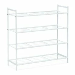 Étagère à Chaussures En Métal 4 Niveaux