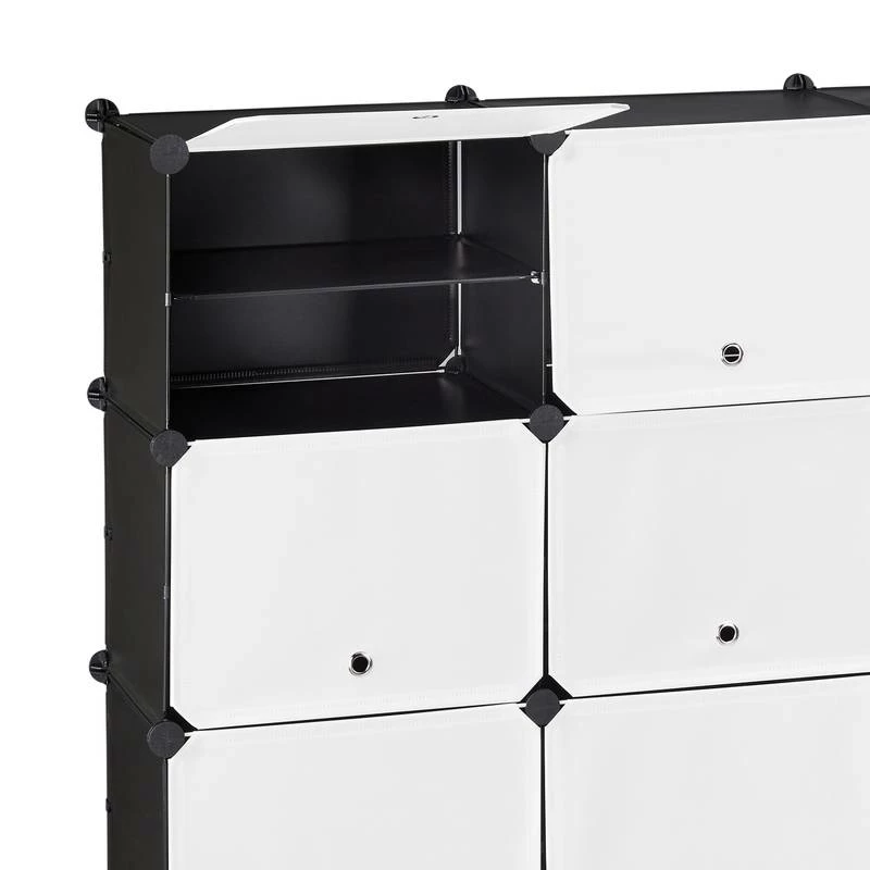 Étagère à Chaussures Noir Et Blanc 11 Étagère à Chaussures Noir Et Blanc – Image 9