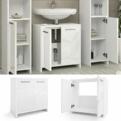 Meuble Sous-lavabo Kiko Blanc Brillant -HOME24 Soldes 8423eb6dd12044df94dc4c3de7910652