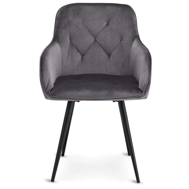 Chaises à Accoudoirs Nadja Gris Lot De 2 6 Chaises à Accoudoirs Nadja Gris Lot De 2 – Image 4