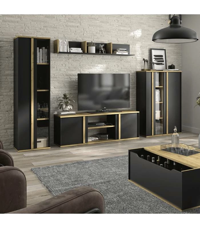 Vitrine 1 Porte Et 3 étagères - H190 Cm 4 Vitrine 1 Porte Et 3 étagères - H190 Cm – Image 2