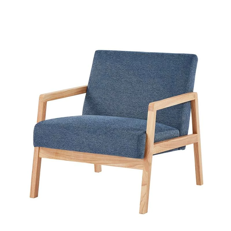 Fauteuil BONIFACIO En Tissu Bleu 3 Fauteuil BONIFACIO En Tissu Bleu