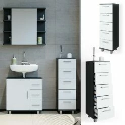 Chiffonnier Ilias Anthracite/blanc -HOME24 Soldes 8a68e745007d4d28a31d1f8c315e8611