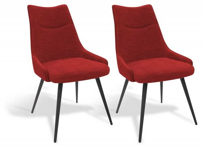 Lot De 2 Chaises Tissu Beige - OLBIA 11 Lot De 2 Chaises Tissu Beige - OLBIA – Image 9