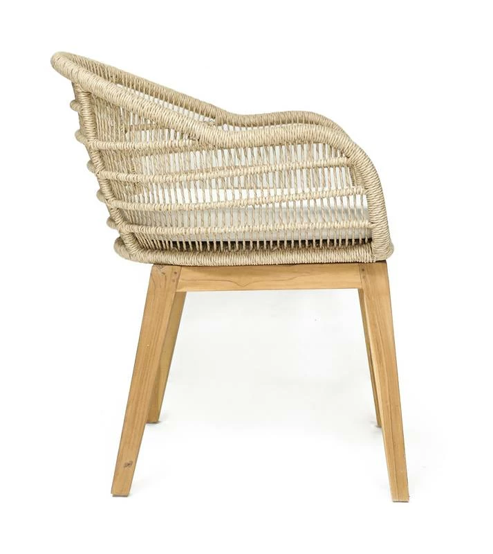 Maelie - Chaise En Teck Massif Et Corde 4 Maelie - Chaise En Teck Massif Et Corde – Image 2