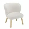 Fauteuil En Tissu Bouclette Blanc